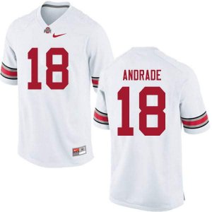 Men's Ohio State Buckeyes #18 J.P. Andrade White Nike NCAA College Football Jersey Real SCC4344XF